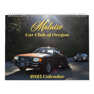 Malaise Car Club de Oregón Calendario 12 Mes 2024
