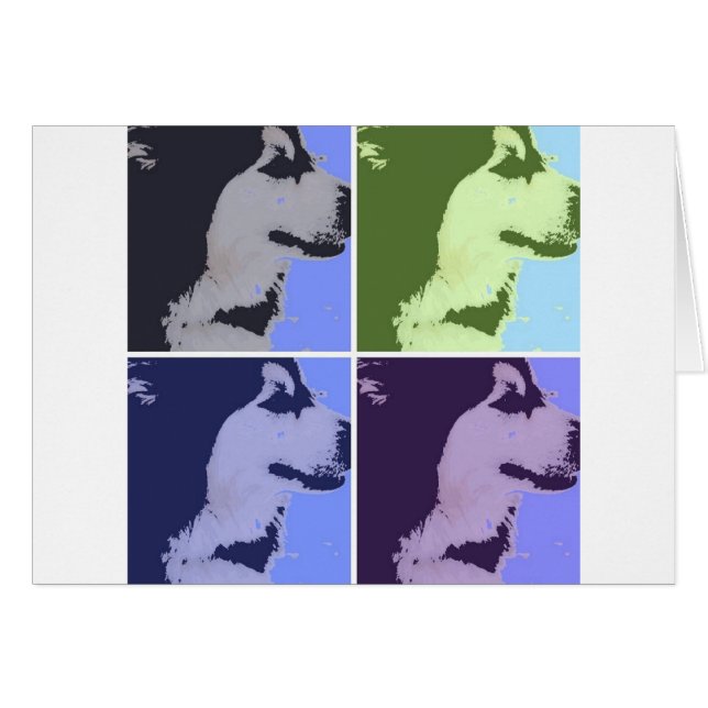 Malamute Dog Pop Art (Anverso (Horizontal))