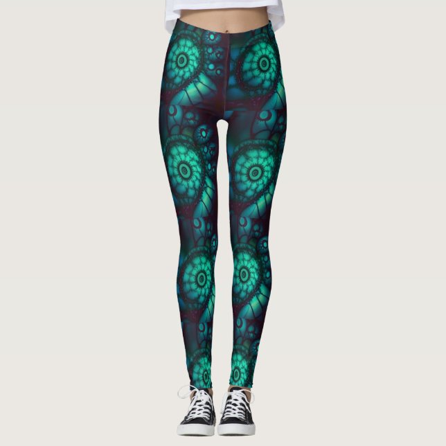 Malaquita fractal3 leggings (Anverso)