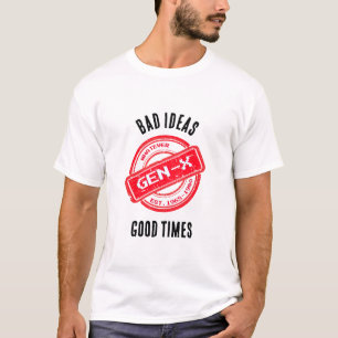 "Malas ideas, buenos tiempos", camiseta retro