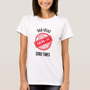 "Malas ideas, buenos tiempos", camiseta retro