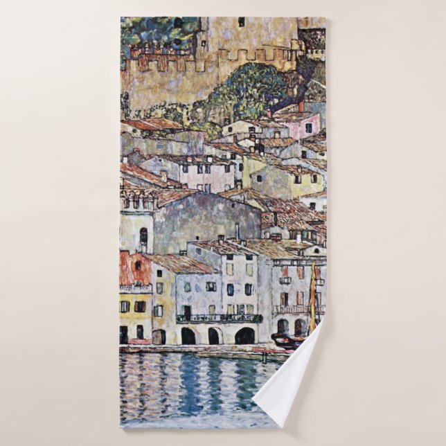 Malcesine en el lago Garda, Gustav Klimt (Toalla de baño)