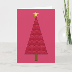 Maldito rojo profundo árbol de Navidad moderno