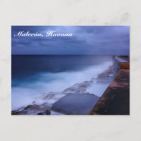 Malecón en La Habana, postal de Cuba