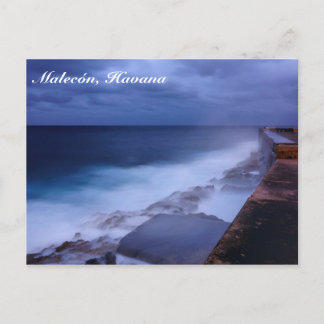 Malecón en La Habana, postal de Cuba