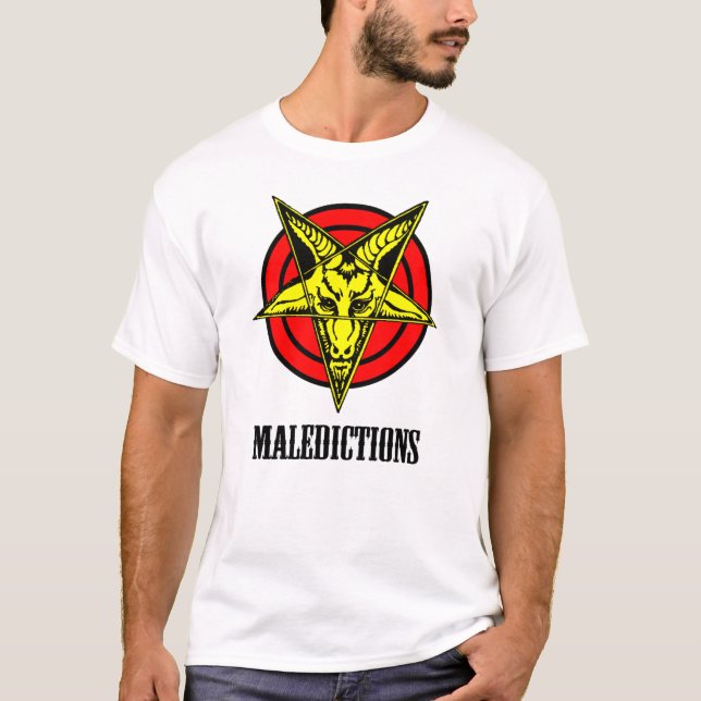 Maledicciones camisetas blancas masculinas (Anverso)