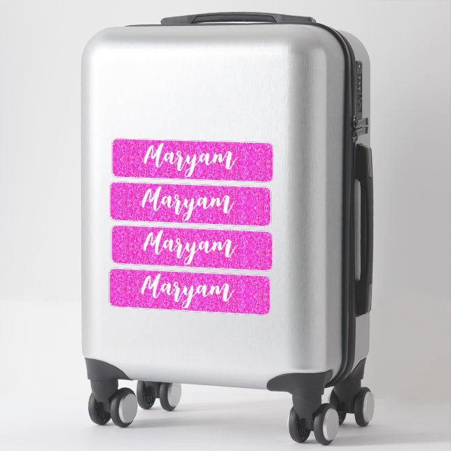 Maleta Personalizada Rosa Femenina, Pegatinas de E (Maleta)