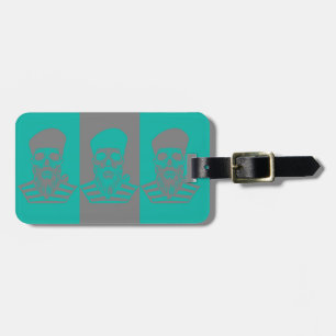 Maletas Calavera de Marinero Antiguo Etiqueta Azul para Eq
