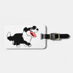 Maletas Cute Happy Cartoon Border Collie etiqueta para equ