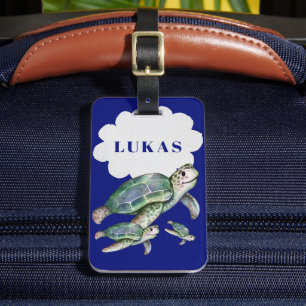 Maletas Cute Ocean Life Turtles Etiqueta de equipaje para 