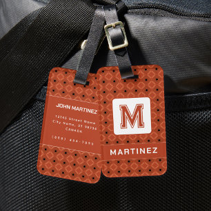 Maletas Elegante etiqueta de equipaje marrón para el hombr