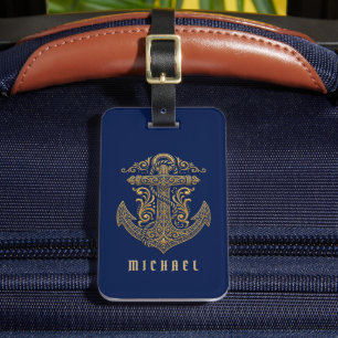 Maletas Etiqueta de bolsa de ancla chic para vacaciones y