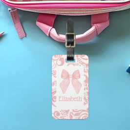 Maletas Etiqueta de bolsa escolar para niños de color rosa