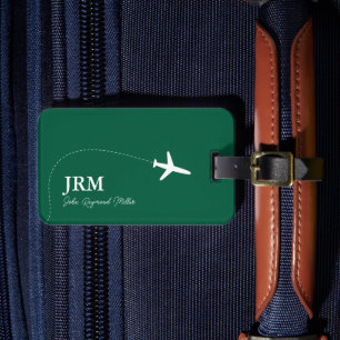 Maletas Etiqueta de bolsa verde de caza para viajes en avi