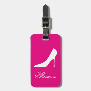 Maletas Etiqueta de equipaje de viaje rosa glamurosa para 