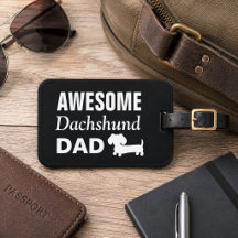 Etiqueta de equipaje del Día del Padre para papá D