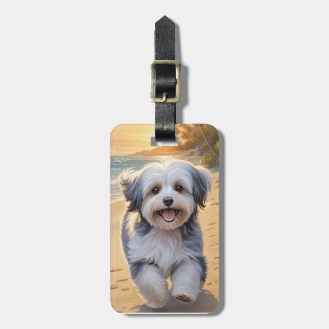 Maletas Etiqueta de equipaje para perro Havanese (Frente Vertical)