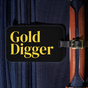 Maletas Etiqueta divertida para equipaje de viaje Gold Dig
