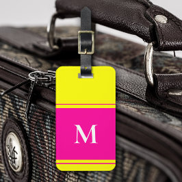 Maletas Etiqueta monogramada para el equipaje de neón amar
