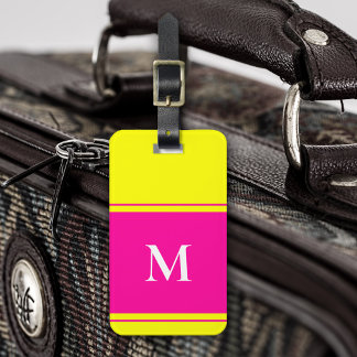 Maletas Etiqueta monogramada para el equipaje de neón amar