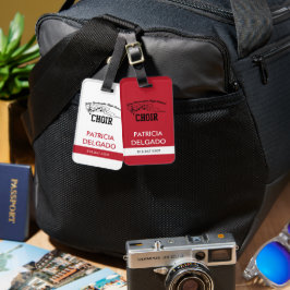 Maletas Etiqueta para bolsa de equipaje rojo, blanco y neg