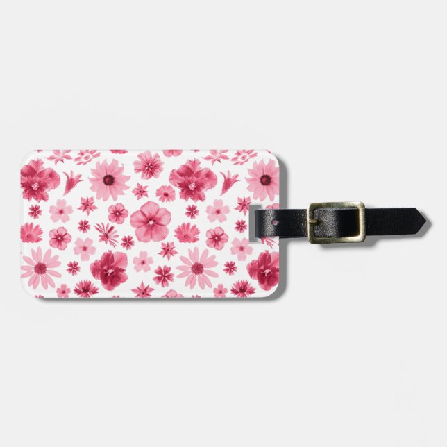 Maletas etiqueta para maleta flores (Frente Horizontal)