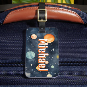 Maletas Etiqueta para mochila de niños con planetas del es