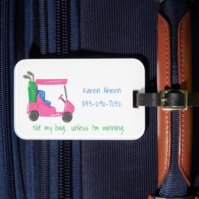 Maletas Etiqueta personalizada divertida para carrito de g (Anverso In Situ 4)