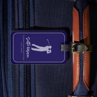 Maletas Etiqueta Simple y Elegante para Golfista con Nombr