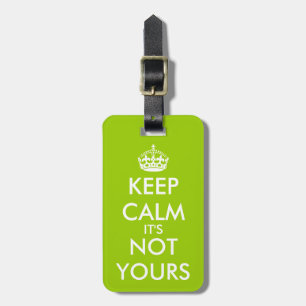 Maletas Graciosa etiqueta Apple Green Keep Calm para el eq