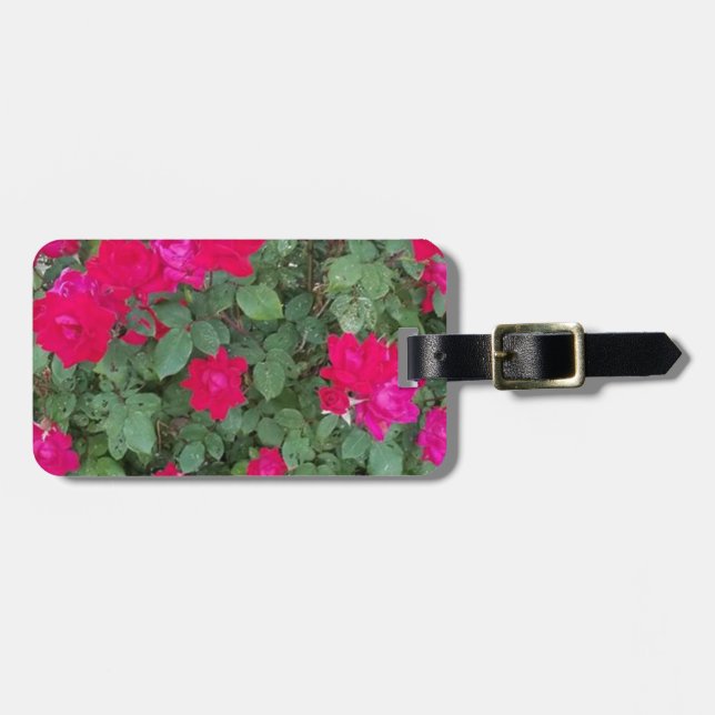 Maletas Hermosa etiqueta de bolsa para equipaje de flores (Frente Horizontal)