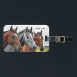 Maletas Hermosa etiqueta de equipaje personalizada para ca<br><div class="desc">Hermosa etiqueta de equipaje personalizado de caballos.</div>