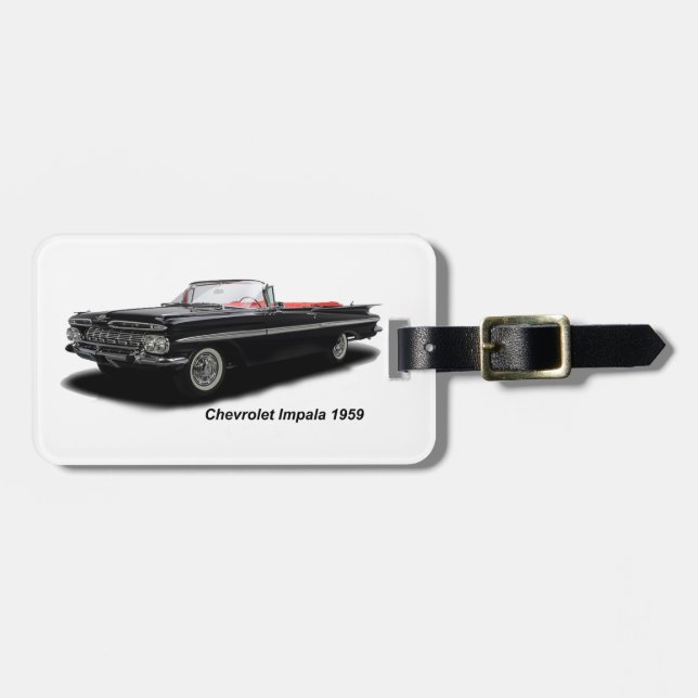 Maletas Imagen clásica del coche para la etiqueta de equip (Frente Horizontal)