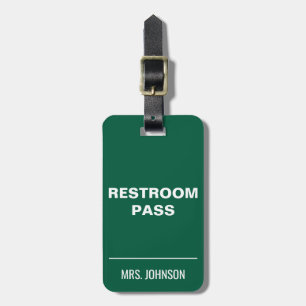Maletas Pase de baño etiqueta de pasillo para maestros 