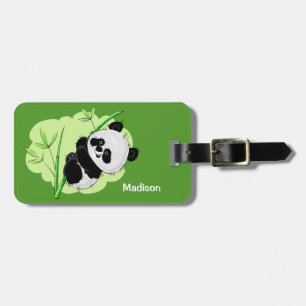 Maletas Personalizado de texto y color Panda etiqueta para