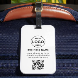 Maletas Qr Code Business Logo Etiqueta moderna para portae