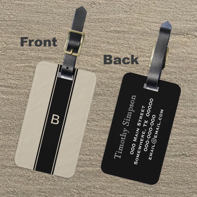 Maletas Tan Monograma Etiqueta de equipaje para hombres (Subido por el creador)