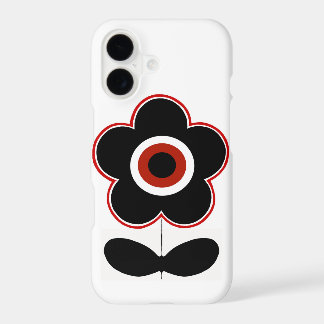 Maletín de teléfono de alimentación de flor roja r