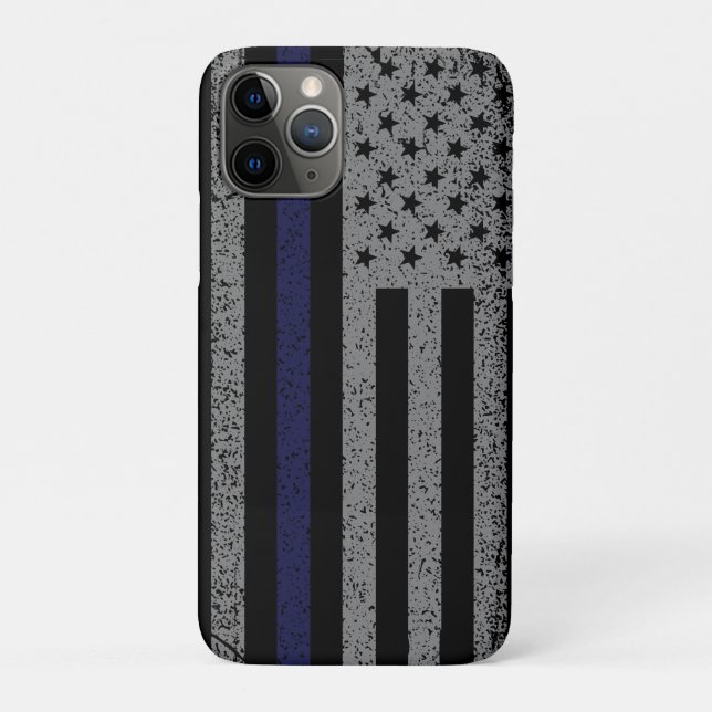 Maletín para iPhone de Funda de bandera azul delga (Reverso)