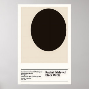 Malevich Círculo Negro Impresión de Arte Supremati
