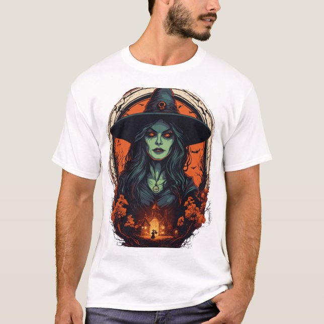 Malévola Bruja: Diseño oscuro de camisetas Metaliz (Anverso)