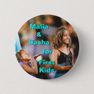 Malia y Sasha Obama para el primer botón de los