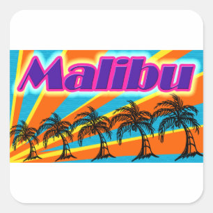 Malibu 5 Pegatinas de palmeras