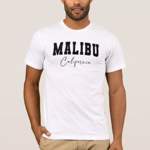 Malibu blanco masculino, camiseta de California
