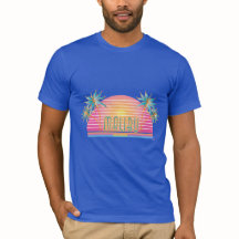 Malibu, California Sun, camiseta gráfica de palmas