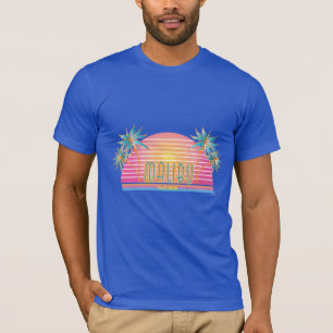 Malibu, California Sun, camiseta gráfica de palmas