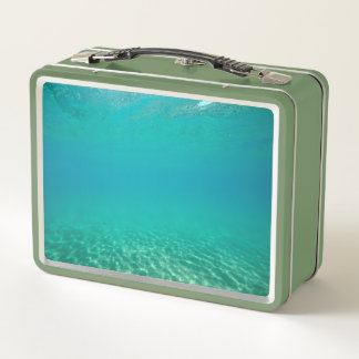 Malibu Gem Retro Lunchbox con imágenes submarinas