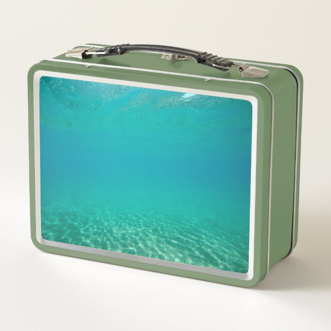 Malibu Gem Retro Lunchbox con imágenes submarinas (Reverso)