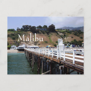 Malibu Pier, postal de California