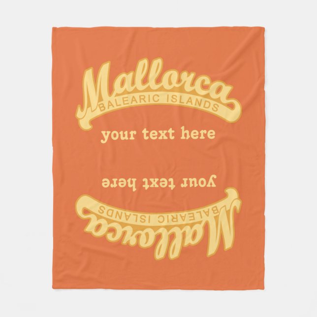 MALLORCA España personalizado de texto y mantas de (Anverso)